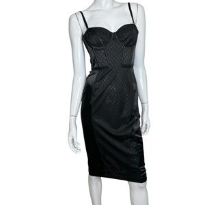 Victoria’s Secret Archives Mesh Monogram Black Corset‎ Dress
